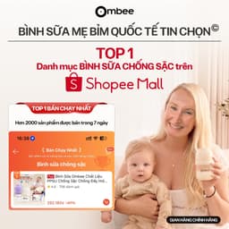 [MUA 2 BÌNH TẶNG 1 NÚM] Bình sữa Ombee PPSU Anti-colic - Phiên Bản Basic/Prince/Angel -90ml/170ml/270ml 3
