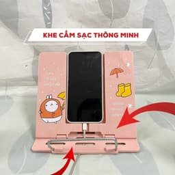 Giá Kẹp Đỡ Sách, Điện Thoại, Ipad Việt Nhật 5693 và Giá Đỡ Silicon Dẻo Đa Góc Điều Chỉnh 4