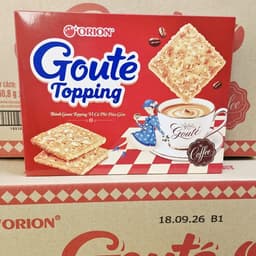 Bánh Goute Mè /Hạt /Dâu Sữa Chua/Bơ Đậu Phộng Orion Hộp Giấy 1