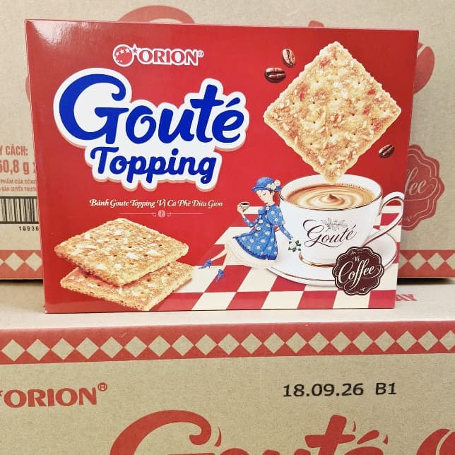 Bánh Goute Mè /Hạt /Dâu Sữa Chua/Bơ Đậu Phộng Orion Hộp Giấy