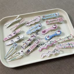 Set 18 Kẹp Tóc Tone Màu Pastel Họa Tiết Mèo Hoạt Hình Kẹo Ngọt Đáng Yêu T985 7