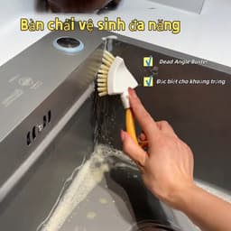 Bàn chải vệ sinh tam giác mũi cong gấp gọn đa năng và Bàn Chải Vệ Sinh Góc Chết. LMS 5
