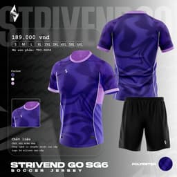 [STRIVEND GO SG06] Bộ Quần Áo Bóng Đá Nam Nữ Người Lớn Bigsize | Size S–6XL, 10–150KG | Thoáng Mát Co Giãn 6