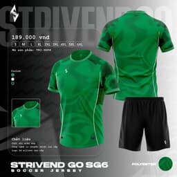 [STRIVEND GO SG06] Bộ Quần Áo Bóng Đá Nam Nữ Người Lớn Bigsize | Size S–6XL, 10–150KG | Thoáng Mát Co Giãn 3