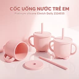 Cốc uống nước trẻ em platinum silicone Elmich Daily 1