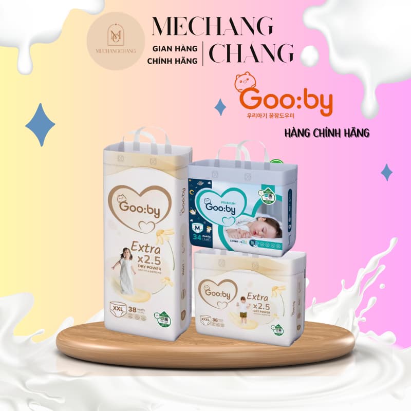 [GIÁ SIÊU TỐT - CHÍNH HÃNG] Tã bỉm Gooby Premium mỏng mềm mại, chống tràn, an toàn, siêu thấm công nghệ Hàn Quốc