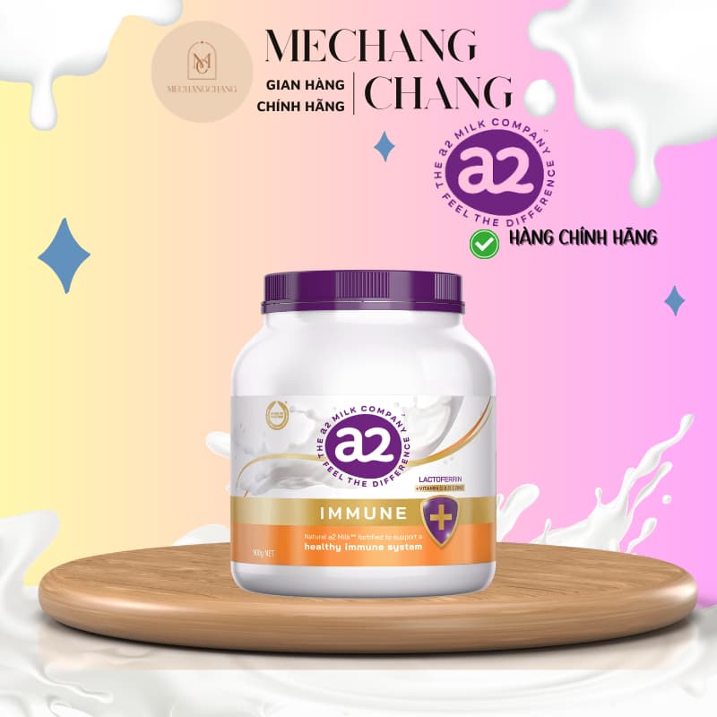 [CHÍNH HÃNG] [DATE T12/2027] Sữa tươi nguyên kem dạng bột A2 Immune Lactoferrin lon 900gr hỗ trợ đề kháng
