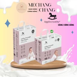 [GIÁ CỰC TỐT - CHÍNH HÃNG] Tã bỉm ngựa applecrumby chính hãng cao cấp NB4/S24/M42/L36 (dán),M22/L20/XL18/XXL16 quần) 1