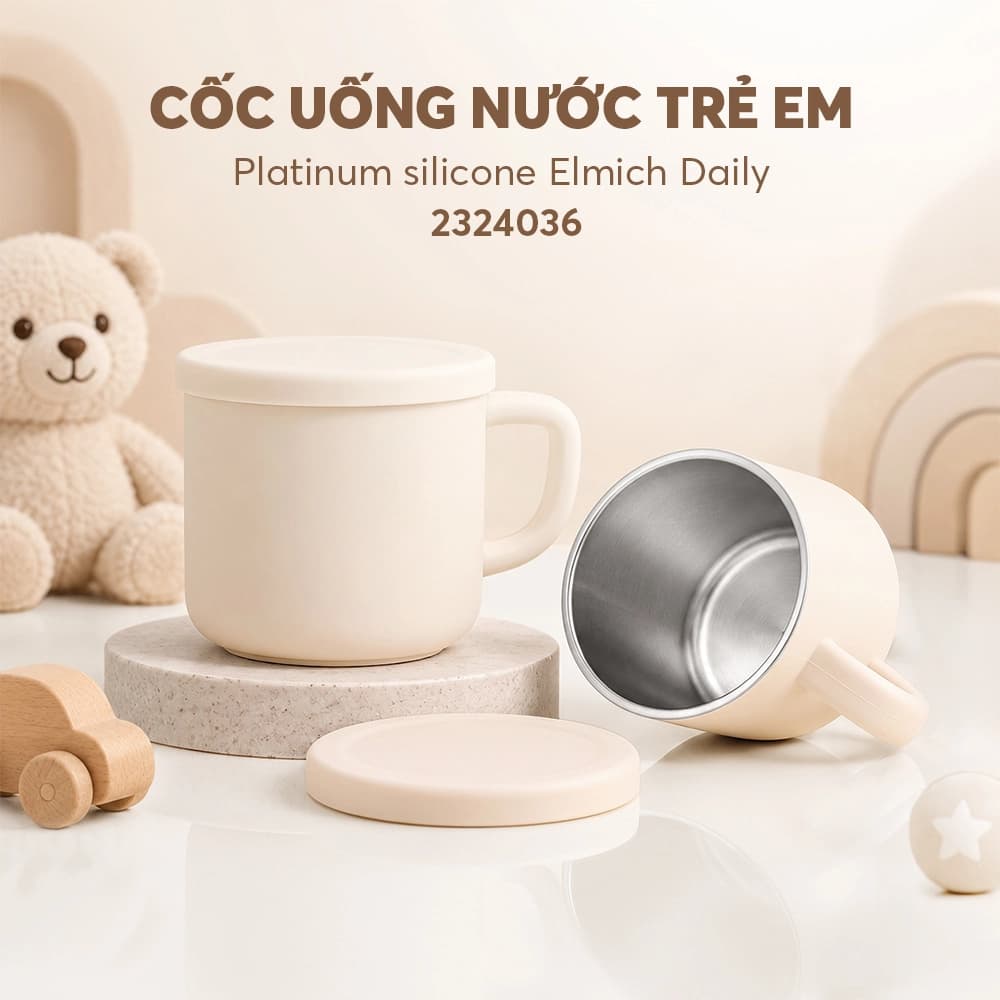 Cốc uống nước trẻ em Elmich Daily 4036