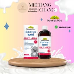 [Date T9/2029]Siro Bổ Sung Sắt Và Multi Vitamin Cho Bé Nature's Way Kids Smart Liquid Multi + Iron  200ml 1
