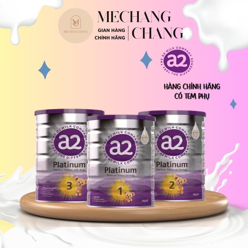 [TEM SỐNG LÀNH] Sữa A2 Platinum Số 1,2,3  lon 900gram nhập khẩu Úc có tem