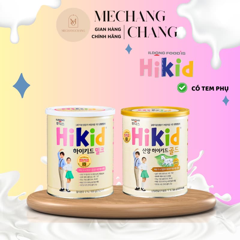 [DATE T9.2027] Sữa công thức Hikid hỗ trợ tăng chiều cao vị Vani, Dê, Hikid tách béo cho bé từ 1Y+