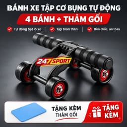 Con lăn tập cơ bụng gym yoga Con lăn tập cơ bụng 4 bánh tại nhà 2