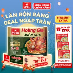 Thùng 18 gói Hoàng gia Miến cua 105gr/gói 1