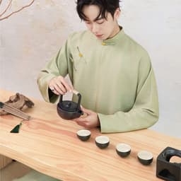 Áo Dài Nam Vân Phong 4 màu - chất liệu tafta đũi cao cấp - đứng dáng - nam tính - đủ size 4