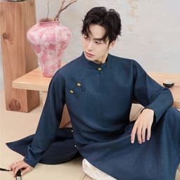 Áo Dài Nam Vân Phong 4 màu - chất liệu tafta đũi cao cấp - đứng dáng - nam tính - đủ size 9