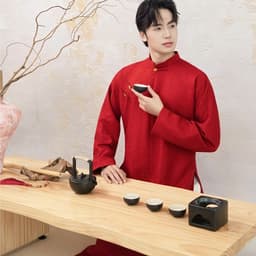 Áo Dài Nam Vân Phong 4 màu - chất liệu tafta đũi cao cấp - đứng dáng - nam tính - đủ size 8