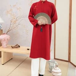 Áo Dài Nam Vân Phong 4 màu - chất liệu tafta đũi cao cấp - đứng dáng - nam tính - đủ size 3