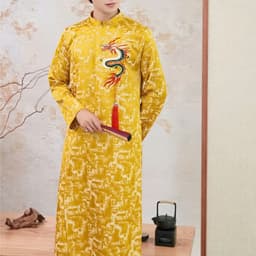 Áo dài Nam Đình Long 3 màu - chất liệu gấm xà cừ dày dặn - mềm mại lên form cực đỉnh - tà dài 110cm 3