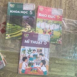 Combo vở SGK cũ Toán tiếng việt mĩ thuật âm nhạc ... lớp 5 kết nối tri thức 3