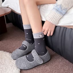 [Freesize] Tất Nữ Cổ Cao Họa Tiết Mèo Hoạt Hình Thắt Nơ Dễ Thương T988 5