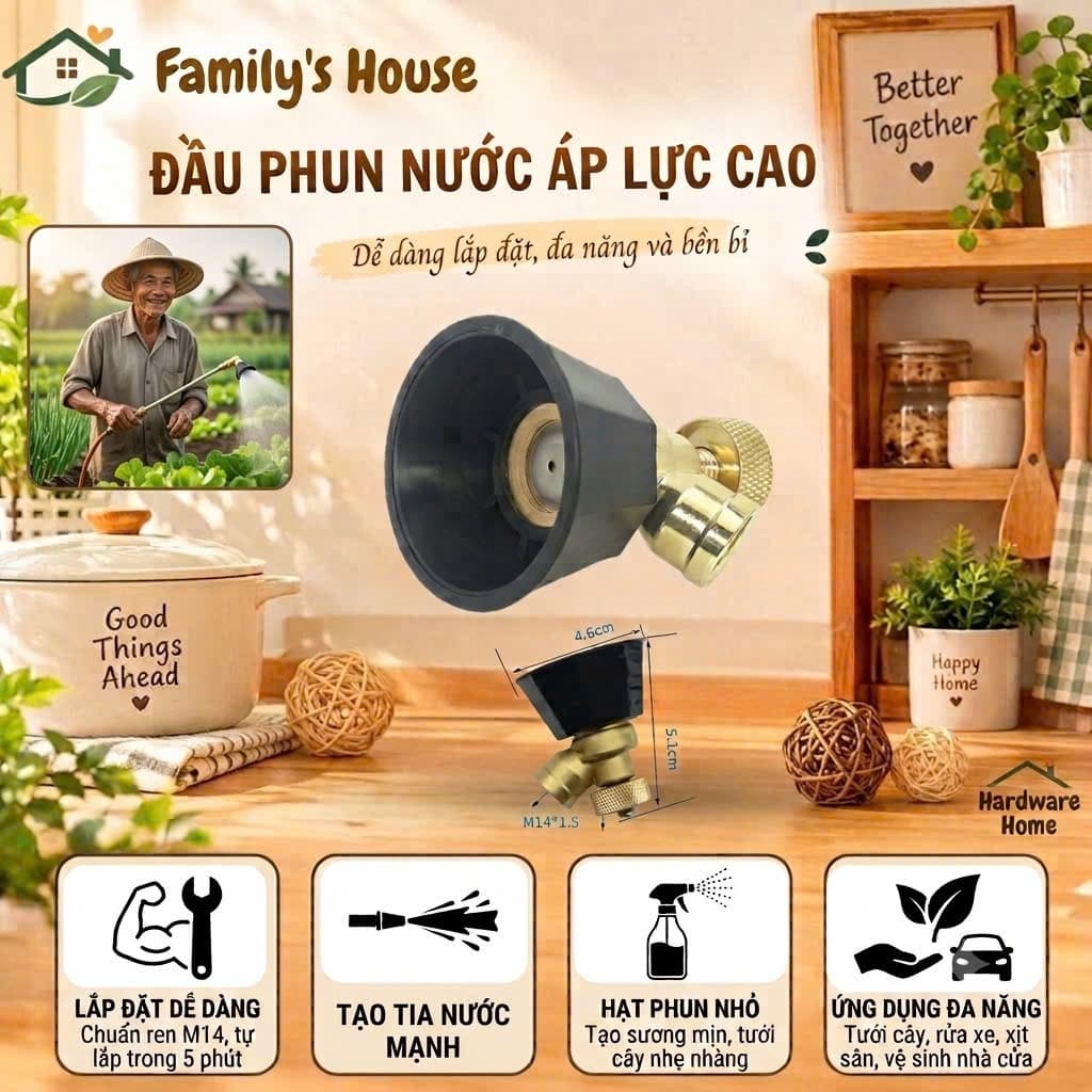 vòi phun nước,Phun sương áp suất cao đầu ra bằng đồng có thể điều chỉnh tiện lợi[family's house]