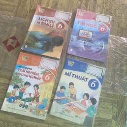 Combo vở cũ SGK VBT toán tiếng việt mĩ thuật âm nhạc ... lớp 6 kết nối tri thức 3