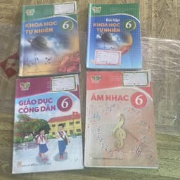 Combo vở cũ SGK VBT toán tiếng việt mĩ thuật âm nhạc ... lớp 6 kết nối tri thức 2