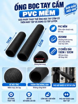Ống cao su bọc tay cầm máy gym (1 đôi) 5