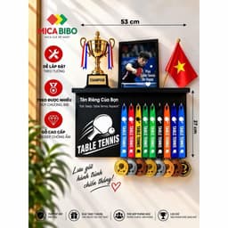 Kệ Treo Huy Chương & Cúp Thể Thao: Pickleball, Cầu Lông, Bóng Đá, Bơi - In Tên Cá Nhân Hóa  7