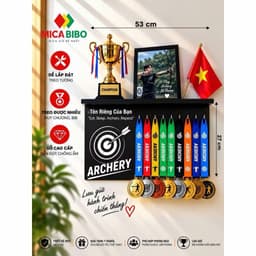 Kệ Treo Huy Chương & Cúp Thể Thao: Pickleball, Cầu Lông, Bóng Đá, Bơi - In Tên Cá Nhân Hóa  8