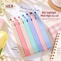 Bút highlight Muối Ngọt dịu mắt — đánh dấu bài aesthetic sáng tạo 3