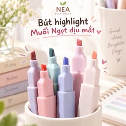 Bút highlight Muối Ngọt dịu mắt — đánh dấu bài aesthetic sáng tạo 5