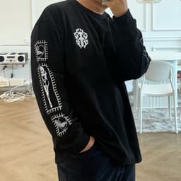 Áo thun dài tay LongSleeve thánh giá sexy CHORME HEARTS L66 Local brand cotton nam nữ boxy long tee form rộng AM114 6