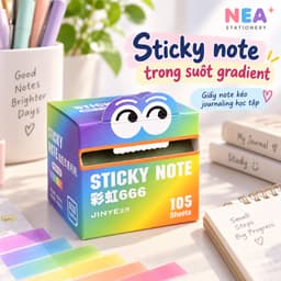 Sticky note trong suốt gradient — giấy note kéo journaling học tập 8