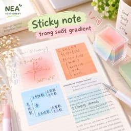 Sticky note trong suốt gradient — giấy note kéo journaling học tập 6
