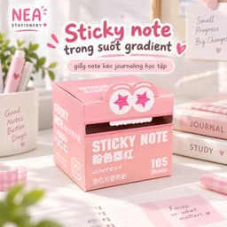 Sticky note trong suốt gradient — giấy note kéo journaling học tập 1