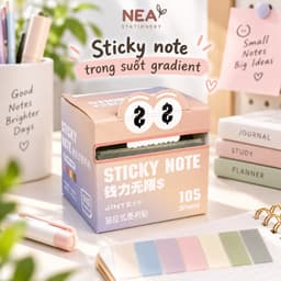 Sticky note trong suốt gradient — giấy note kéo journaling học tập 7