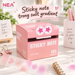 Sticky note trong suốt gradient — giấy note kéo journaling học tập 5
