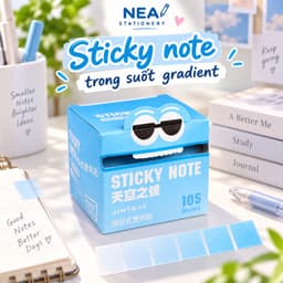 Sticky note trong suốt gradient — giấy note kéo journaling học tập 9