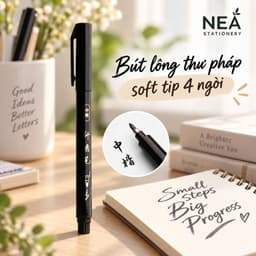 Bút thư pháp đầu mềm kiểu bút máy – luyện chữ, ký tên 7