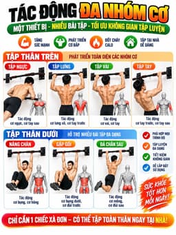 Xà  Gắn Tường Đa Năng P90X Kèm Ốc Vít Nở Có Móc Treo Ròng Rọc 1