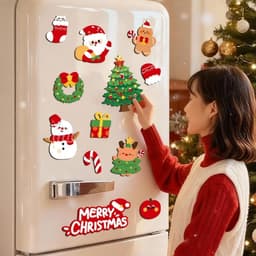 Đồ trang trí giang sinh sticker gắn tủ lạnh , máy giặt lò vi sóng Bằng Nam châm , Phụ kiện trang trí Noel Hotrend 2027 3