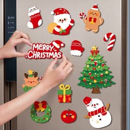 Đồ trang trí giang sinh sticker gắn tủ lạnh , máy giặt lò vi sóng Bằng Nam châm , Phụ kiện trang trí Noel Hotrend 2027 2