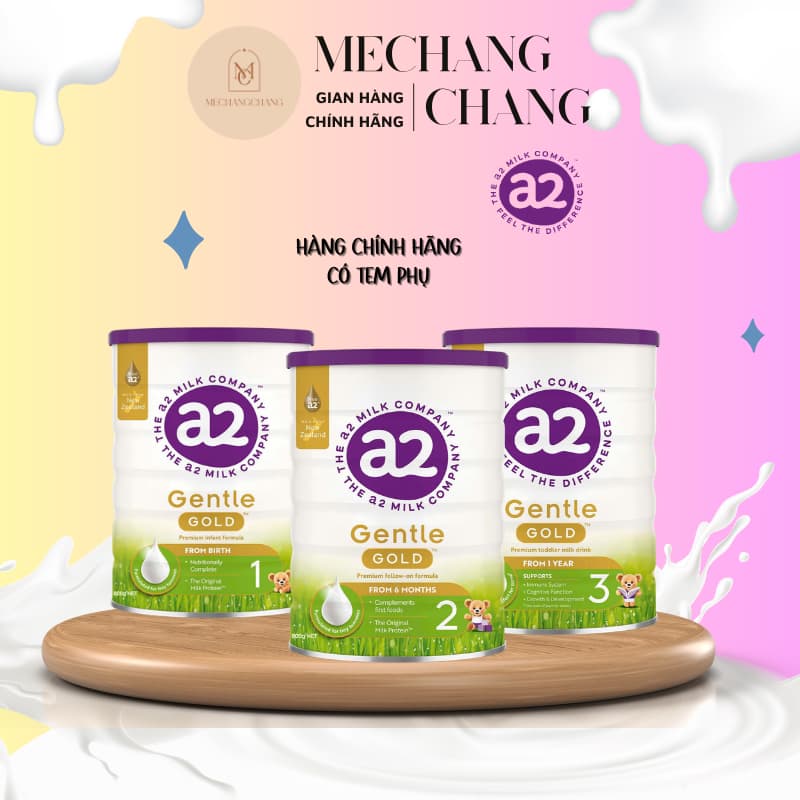 [CHÍNH HÃNG] Sữa công thức A2 Gentle Gold đạm quý A2 nguyên kem hỗ trợ tiêu hoá và tăng cân cho bé