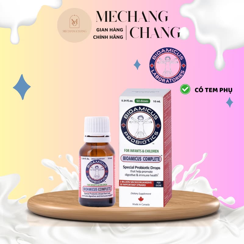 [CHÍNH HÃNG - DATE 2028] Men vi sinh 10 chủng Bioamicus Complete 10ml cho bé