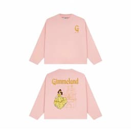 Áo thun nữ boxy tay dài,áo phông Unisex form rộng họa tiết công chúa tóc mây dễ thương phong cách Hàn 2