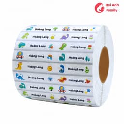 Set 60 nhãn dán tên bé (theo yêu cầu) dán đồ dùng học tập 5