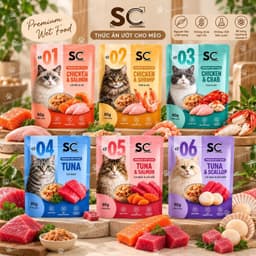 (Hỏa Tốc)(Combo 24-48 gói) PATE SC CHO MÈO GÓI 80G – PREMIUM WET FOOD | 6 VỊ | CHÍNH HÃNG TOMSМECA 1