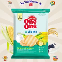 Bánh Gạo One One Vị Thịt Xông Khói Cay Gói 140g - HÀNG CHÍNH HÃNG 3